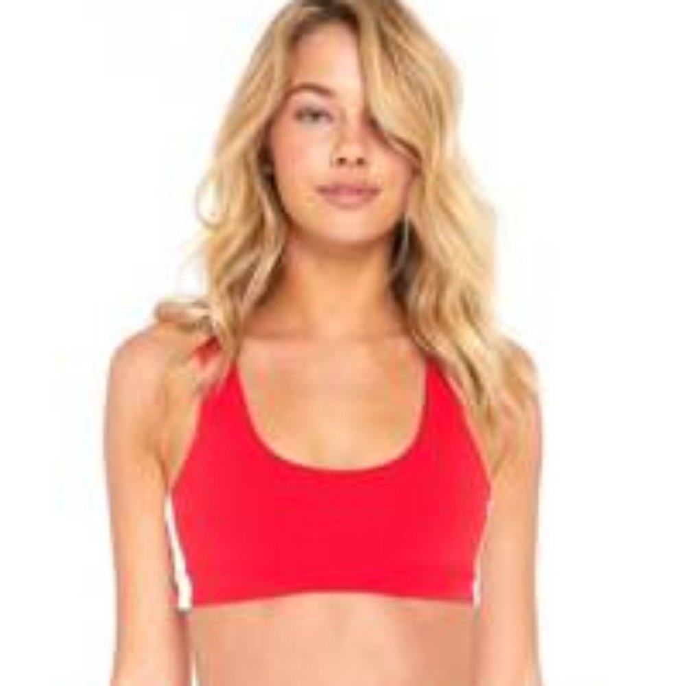 SPIRITUAL GANGSTER RED STRIPED SHAKTI YOGA BRA